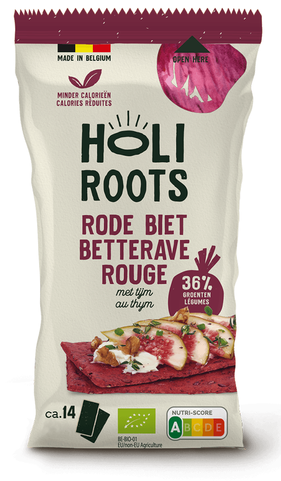 Holiroots Rote Bete Cracker mit 36 % Gemüse und Thymian